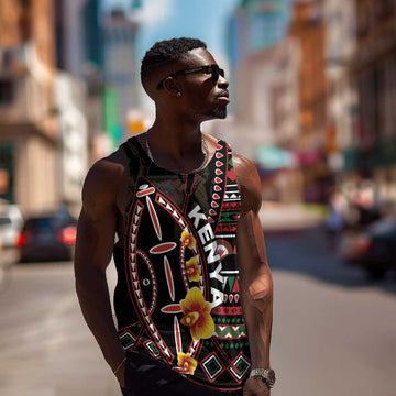 Personalized Kenya Men Tank Top Jamhuri Day, Kenya Shield LT01
