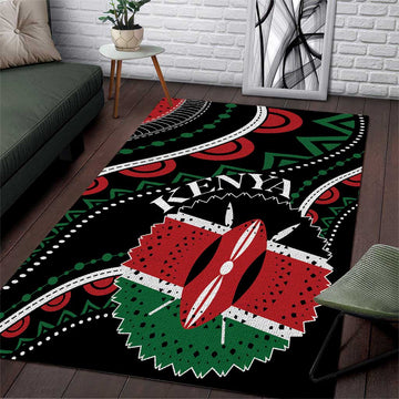 Kenya Area Rug Harambee African Pattern - Coat of Arms Design LT01