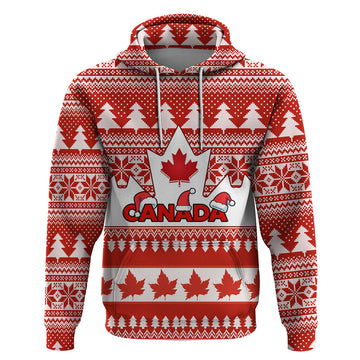 Custom Canada Christmas Hoodie Maple Leaf Unique Style LT01