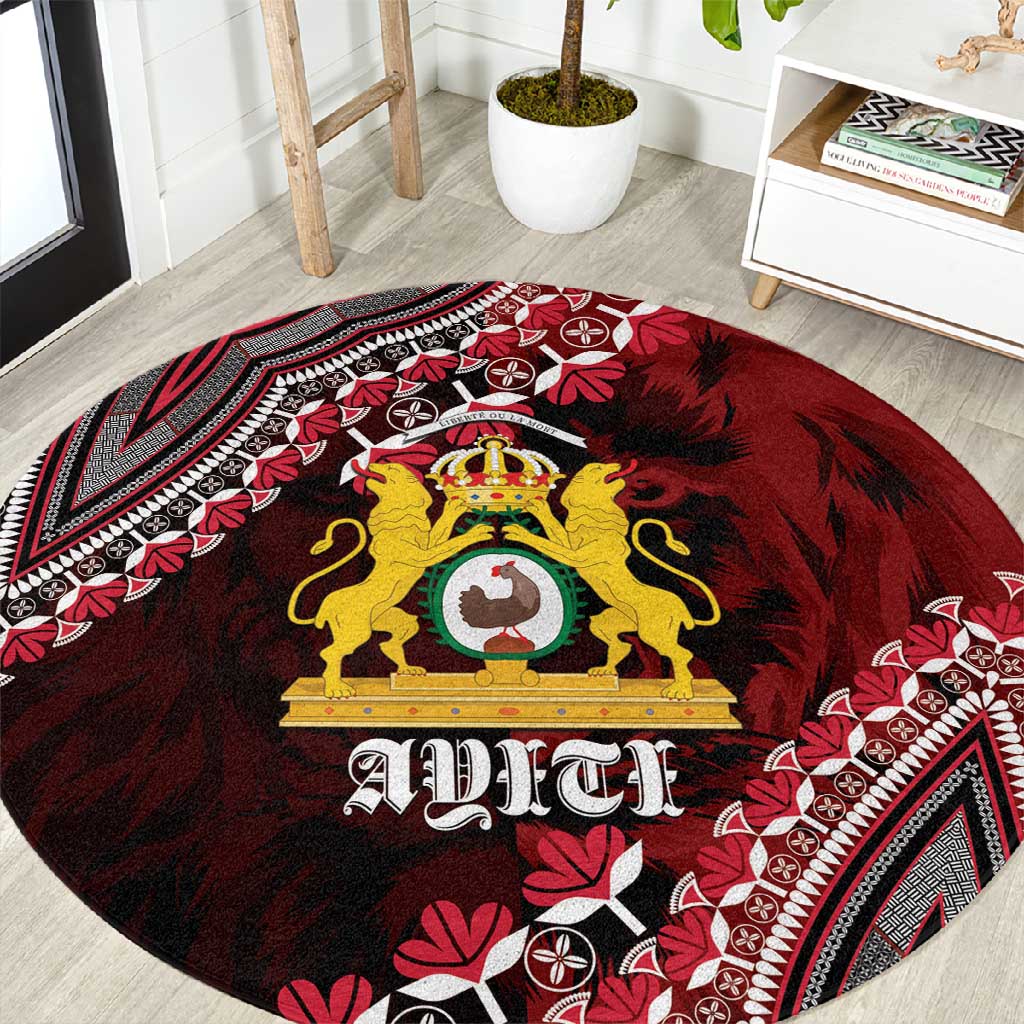 Anpi an Ayiti 18041806 Haiti Round Carpet Liberte ou la Mort! LT01