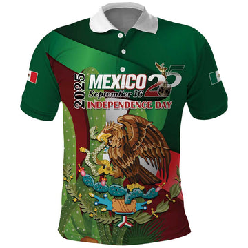 Mexico Independence Day 2025 Polo Shirt 215th Anniversary Estados Unidos Mexicanos LT01