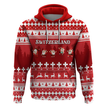 Custom Switzerland Christmas Hoodie Merry Christmas Funny Santa Claus LT01