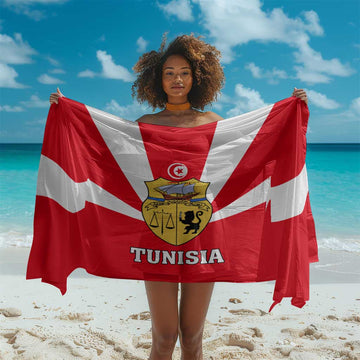 Tunisia Independence Day Sarong with Coat of Arms and Flag Style LT01