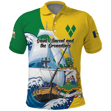 Personalized Saint Vincent and the Grenadines Sailing Polo Shirt Caribbean Sailing LT01