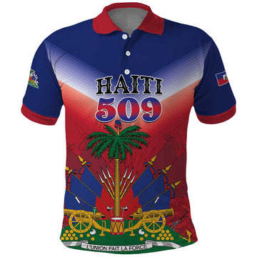 Personalized Haiti 509 Polo Shirt Repiblik d Ayiti LT01