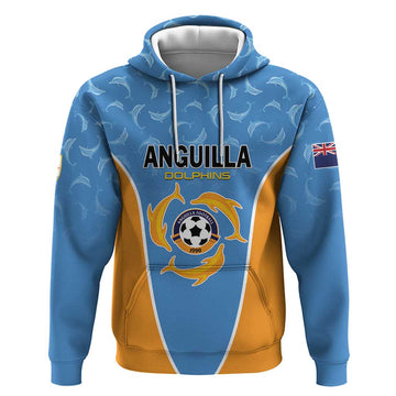 Custom Anguilla Football Hoodie Come On Soccer Dolphins LT01