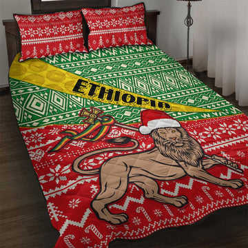 Ethiopia Christmas Quilt Bed Set - Melkam Gena with African Pattern LT01