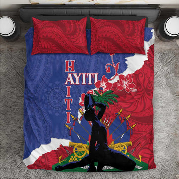 Personalised Afro Haiti Le Marron Inconnu Bedding Set Dashiki Mix Polynesian Pattern LT01