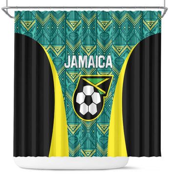 Jamaica Football Shower Curtain We Believe Reggae Boyz LT01