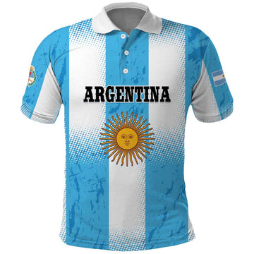 Custom Argentina Football Polo Shirt LT01