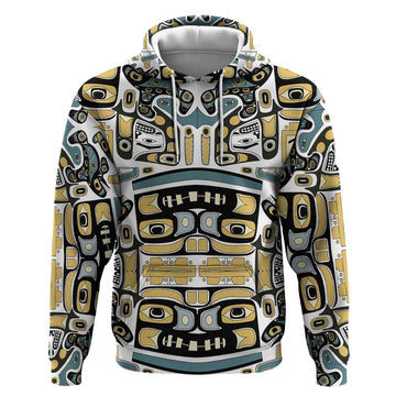 Canada Chilkat Pattern Hoodie Haida Spirit LT01