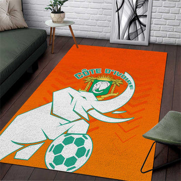 Ivory Coast Football Area Rug - Go Les Elephants LT01