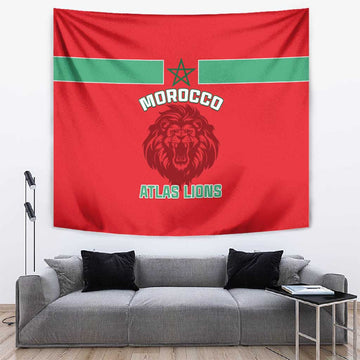 Morocco Football Tapestry - Go The Atlas Lions LT01