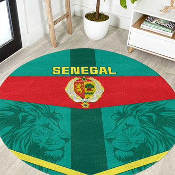 Support the Lions of Teranga - Senegal Football Round Carpet LT01