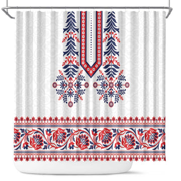 Panama Pollera Traditional Pattern Shower Curtain LT01