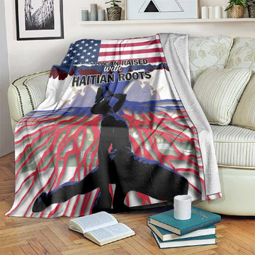 Afro Haiti Heritage Month 2025 Blanket American Raised With Haitian Roots LT01