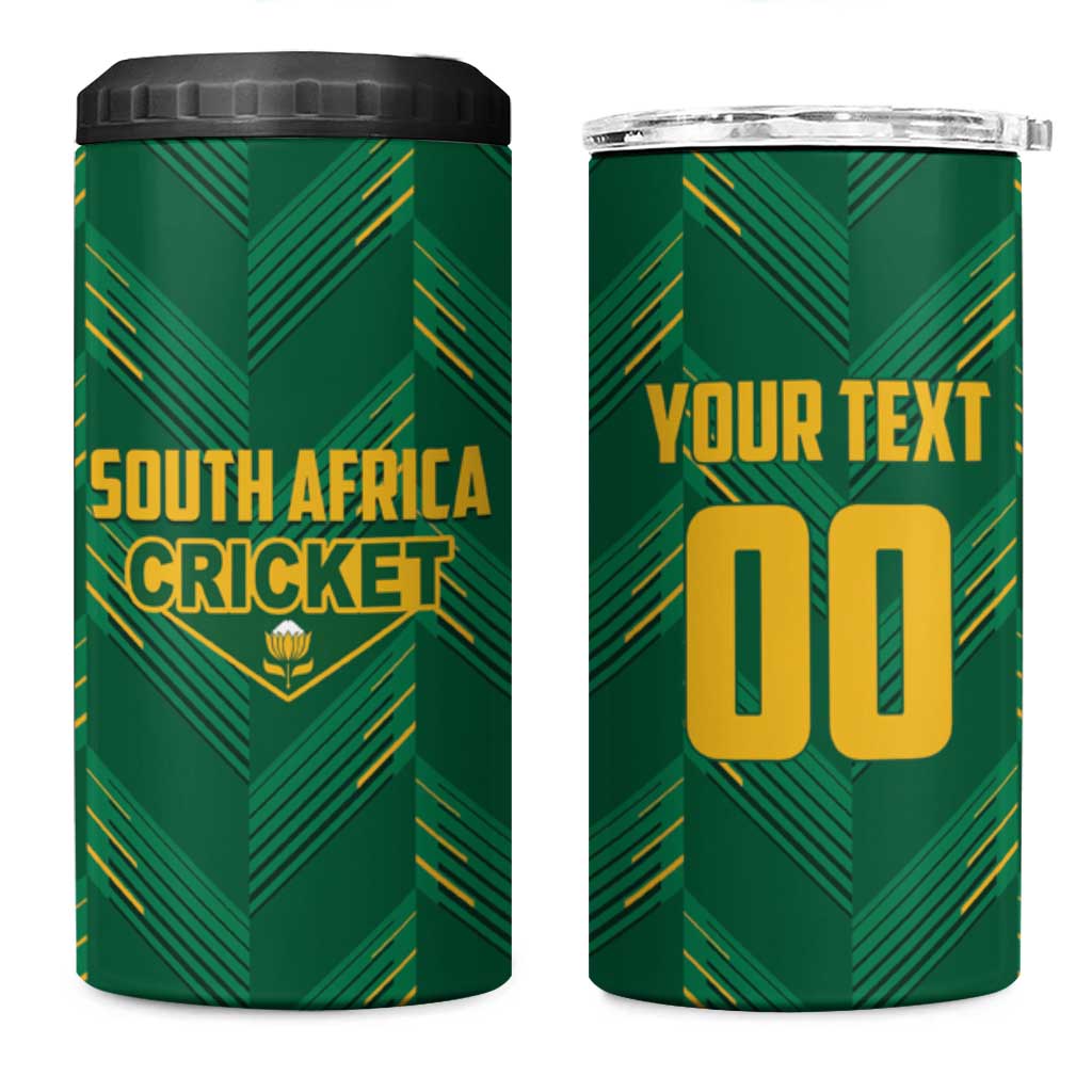 Custom South Africa Cricket 4 in 1 Can Cooler Tumbler SA Protea Woza Nawe LT01