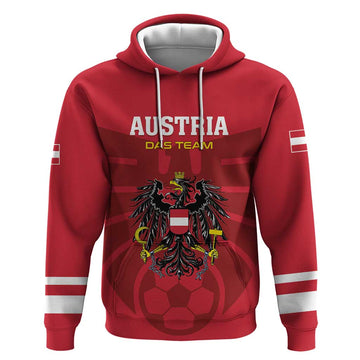 Custom Austria 2024 Football Hoodie Das Team Go Champions LT01