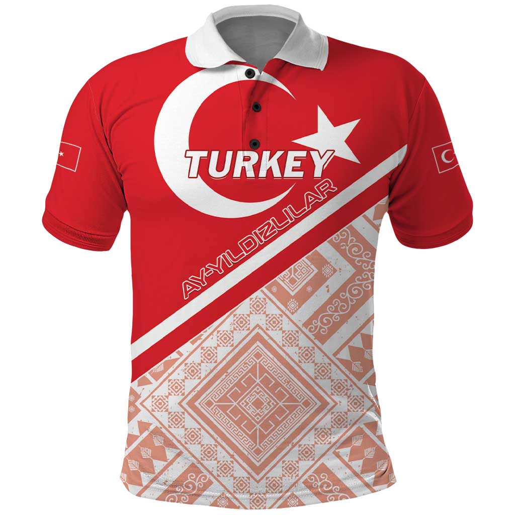Custom Turkey 2024 Football Polo Shirt Ay Yldzllar Biz Bitti Demeden Bitmez LT01