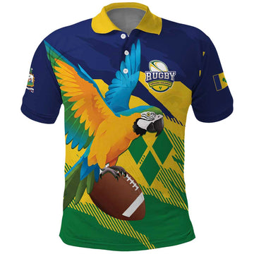 Custom Rugby Saint Vincent and the Grenadines Polo Shirt Go SVG Amazona Guildingii LT01