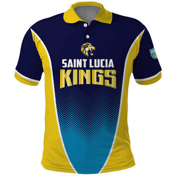 Custom St Lucia Kings Cricket Polo Shirt Beinspired Come On LT01