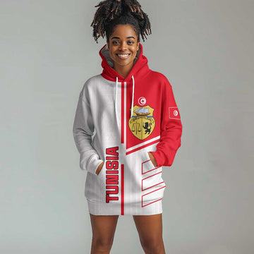 Tunisia Football Hoodie Dress - Victory for the Eagles of Carthage LT01