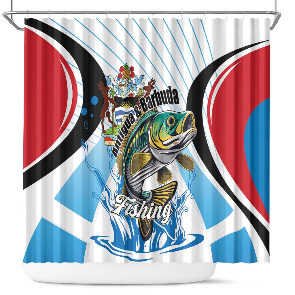 Antigua and Barbuda Fishing Shower Curtain Sporty Style LT01