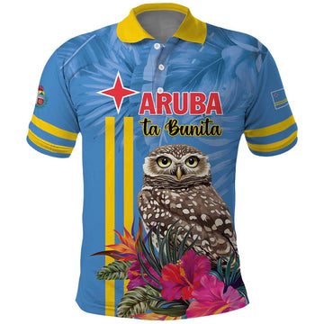 Aruba ta Bonita Polo Shirt Aruba Shoco Tropical Vibe LT01
