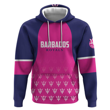 Custom Barbados Royals Cricket Hoodie Back to Back Champions LT01