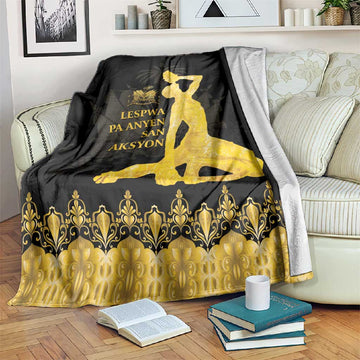 Haiti Neg Marron Blanket Lespwa pa anyen san aksyon - Gold LT01