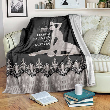 Haiti Neg Marron Blanket Hope is Nothing Without Action - Silver LT01