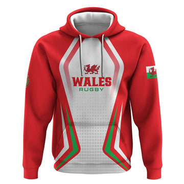 Custom Welsh Rugby Hoodie Wales Red Dragon Champions LT01