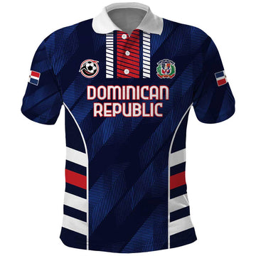 Custom Football Dominican Republic Polo Shirt Go Los Quisqueyanos LT01