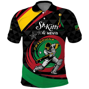 Personalized Saint Kitts and Nevis Cricket Champions Polo Shirt LT01