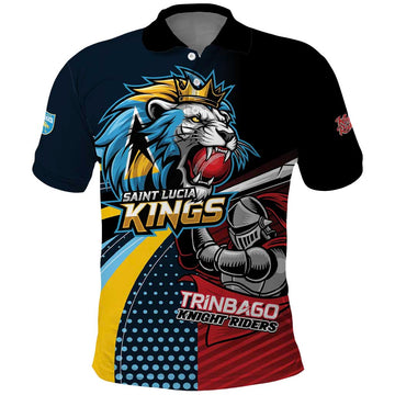 Knight Riders Trinbago Vs Kings St Lucia Cricket Polo Shirt LT01