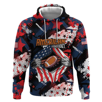 Custom American Football Grunge Hoodie Special Version LT01