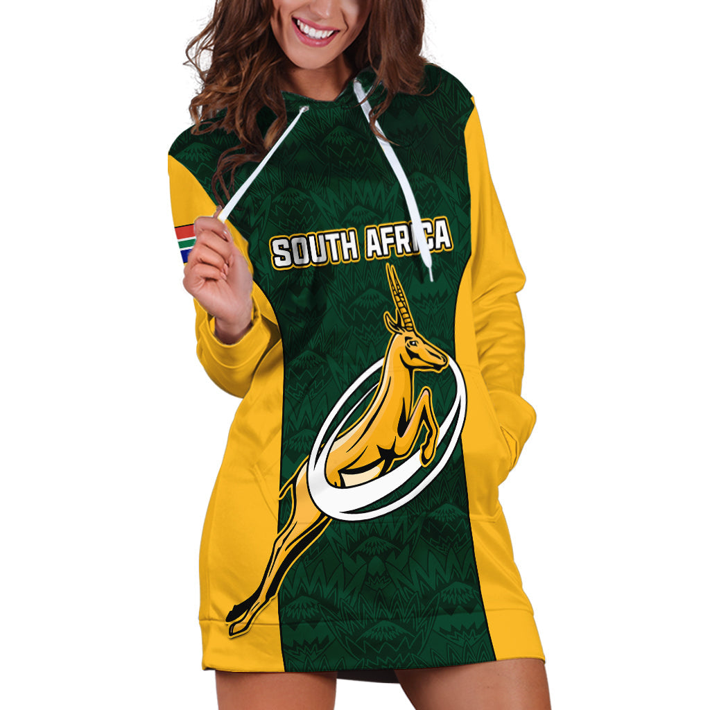 Custom South Africa Rugby Hoodie Springboks Go Champions Protea Pattern LT01