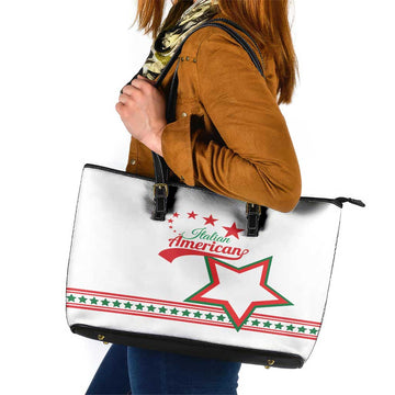 Italian-American Heritage Month Leather Tote Bag Starlight Simple Style LT01