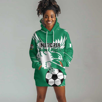 Nigeria Football Hoodie Dress - Victory for the Super Eagles LT01