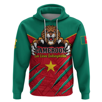 Cameroon Football Hoodie Go Les Lions Indomptables LT01