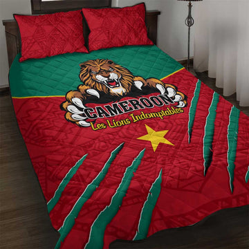 Support Les Lions Indomptables - Cameroon Football Quilt Bed Set LT01