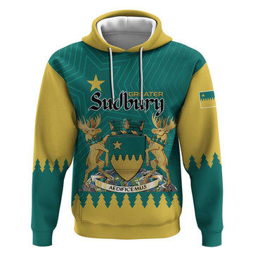 Personalised Canada Greater Sudbury Hoodie The Nickel Capital Aedificemus LT01