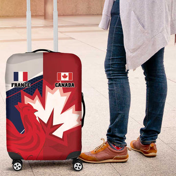 Rugby France And Canada Luggage Cover Le XV de France Vs Canucks LT01