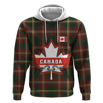 Canada Hoodie Canadian Coat Of Arms Mix Maple Leaf Tartan LT01