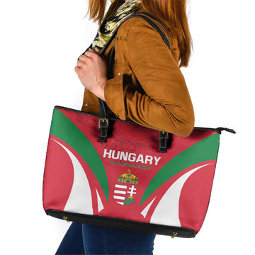 Hungary 2024 Football Leather Tote Bag Hajra Magyarok LT01
