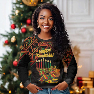 African Happy Kwanzaa Ugly Christmas Sweater LT01