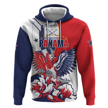 Personalized Panama Harpy Eagle Hoodie Pro Mundi Beneficio Flor del Espiritu Santo LT01