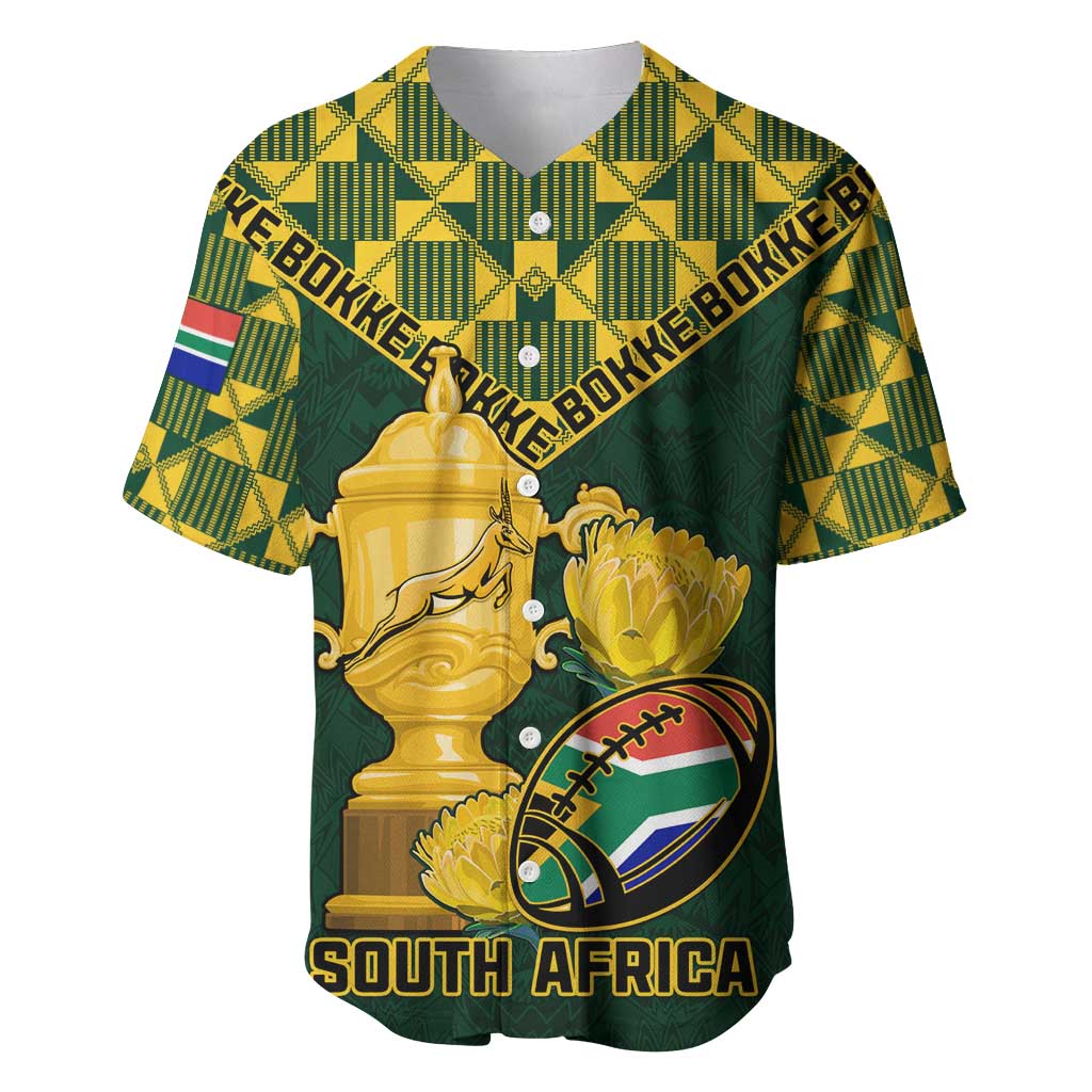 Custom South Africa Rugby Baseball Jersey - Go Bokke Champion, World Cup LT01