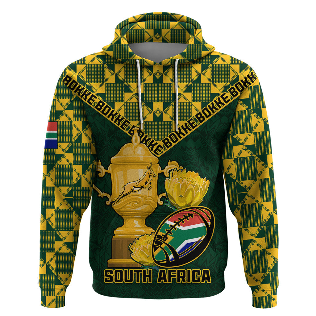 Custom South Africa Rugby Hoodie Go Bokke Champion 2023 World Cup LT01