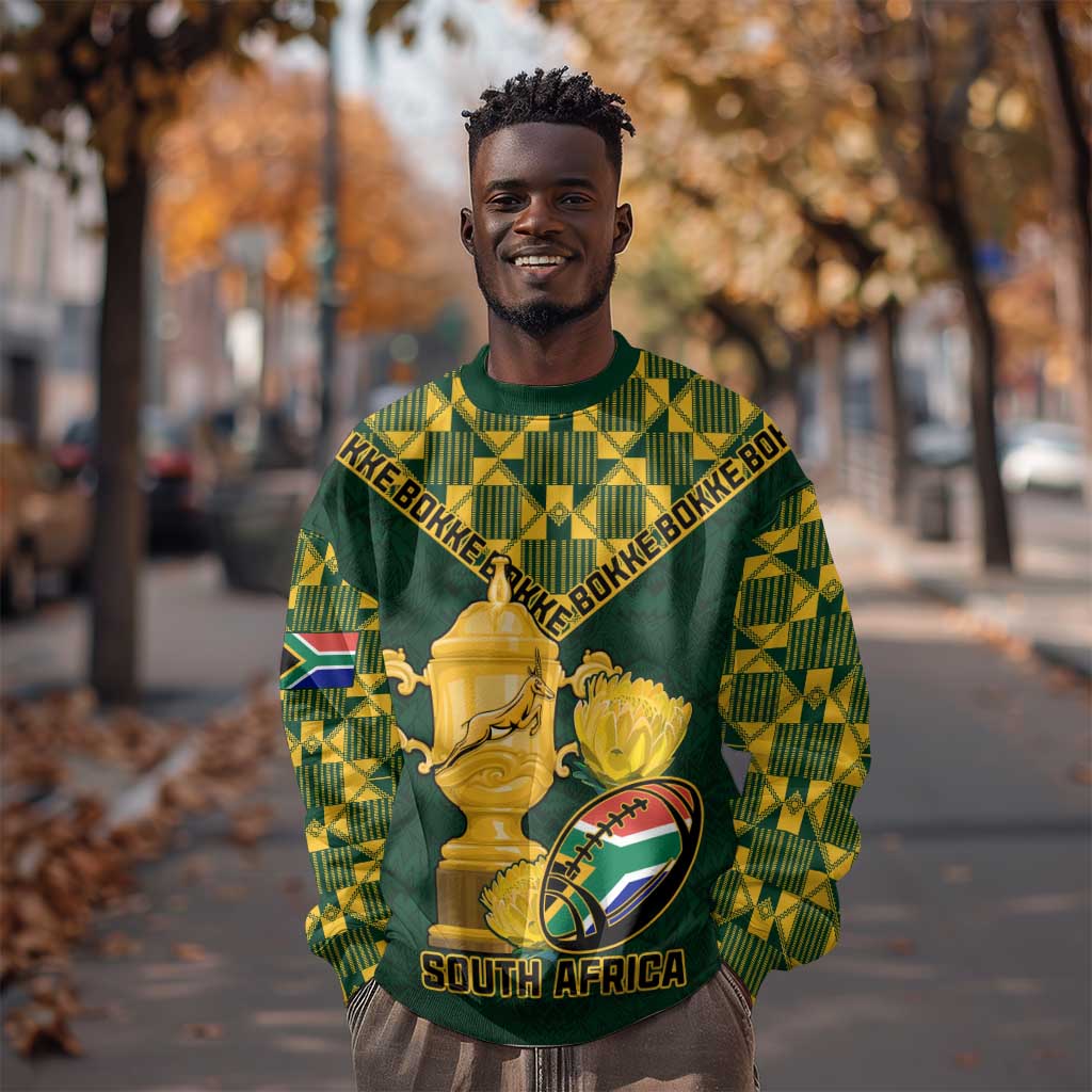 Custom South Africa Rugby Sweatshirt - Go Bokke Champion, World Cup LT01